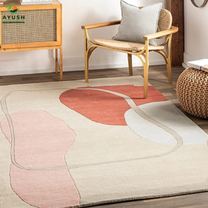 Tapis en laine de qualité supérieure, tapis en laine doux tuftés à la main pour salon, chambre, bureau et salle de séjour - Product Image 1