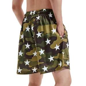 กางเกงขาสั้นตาข่ายสำหรับผู้ชายกางเกงขาสั้นผ้าโพลีเอสเตอร์แบบ100% และมีกระเป๋ากางเกงระบายเหงื่อระบายอากาศได้ดีฤดูร้อน - Product Image 4