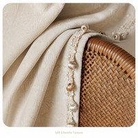 Rideaux occultants en jacquard chenille à motifs floraux 70-90 pour salon et chambre à coucher