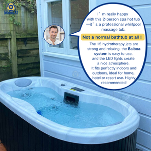 Jacuzzi de Hidromasaje Pequeño para 2 Personas, Interior/Exterior, con 15 Jets - Product Image 2