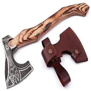 ขวานเหล็กคาร์บอนสูงแบบกำหนดเองขวานเกรดอุตสาหกรรมที่แกะสลักด้วยมือพร้อมด้ามจับไม้แฮนด์เมดสำหรับตั้งแคมป์ - Product Image 6