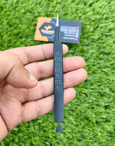 Pinzas profesionales para extensión de pestañas de acero inoxidable, revestimiento de polvo negro sostenible, punta de volumen personalizada con estampado de corazón privado - Product Image 5