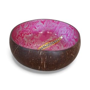 Cuenco de Coco Hecho a Mano con Incrustaciones de Nácar, Decoración Bohemia Ecológica de Origen Vietnamita para Regalo - Product Image 2