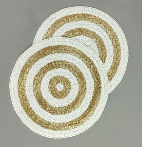 Glass Beaded coaster Mats Woven <b>Placemat</b> Table <b>Christmas</b> <b>Placemats</b> Round <b>Placemats</b> - Product Image 6