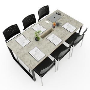 HBRT057 Rectangular 180x90cm Plywood Conference Modern Minimalist <b>Office</b> Furniture Adjustable Foldable Metal Hotels <b>Offices</b> - Product Image 2