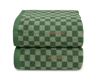 Fabrication en usine de parures de serviettes de bain de luxe 100% coton, couleur unie, durables, séchage rapide, écologiques, 2 pièces, design personnalisé - Product Image 1