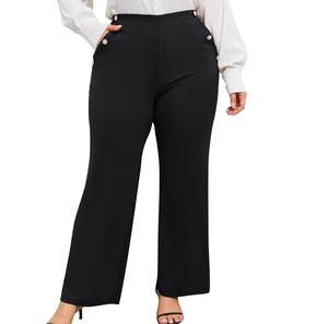 Pantalones de vestir de mujer de calidad premium Servicio de MOQ bajo Transpirable Elegante Liso Recién llegado Pantalones de vestir de mujer - Product Image 3