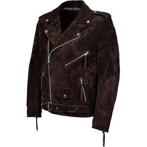 New Style Winter Warm Thick <b>Sheepskin</b> Leather Turn Over Collar Slim Fit Size Custom Made Front Pocket Zipper Leather <b>Jacket</b> - Product Image 1