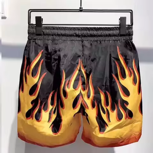 Pantalones Cortos Deportivos Unisex de Poliéster con Estampado de Fuego, Uniformes de Voleibol con Impresión Digital, Color y Logotipo Personalizables, Servicio OEM/ODM - Product Image 1