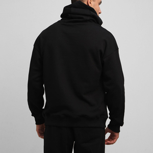 Salva impex เสื้อสเวตเชิ้ตมีฮู้ดพิมพ์ลายแบบกำหนดเองคุณภาพสูงสำหรับผู้ชายเสื้อมีฮู้ดแบบมีโครงสีดำขนาดใหญ่ - Product Image 6