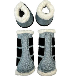 Customizable Premium Light Blue Dressage Jumping Horse Saddle <b>Pads</b> Set Comfortable Durable Polyester Fabric Lining <b>Cotton</b> - Product Image 3