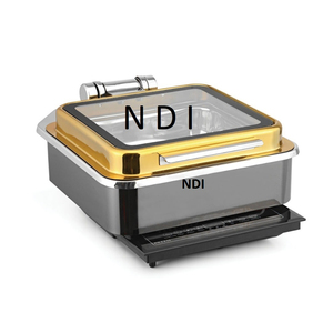 จานชุบนิกเกิลสำหรับใส่อาหารสำหรับงานเลี้ยงอาหารค่ำอุปกรณ์จัดเลี้ยงบุฟเฟ่ต์อาหารภาชนะใส่อาหารจานร้อนโลหะ - Product Image 4