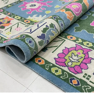 Alfombra personalizable Oushak, juego de alfombras para sala de estar de lana anudada a mano afgana, tamaños disponibles - Product Image 5