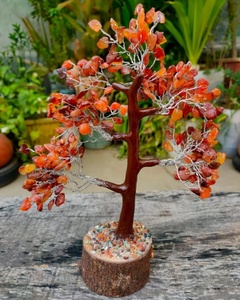 ขายส่งธรรมชาติสีแดง Carnelian อัญมณีต้นไม้ 500 ชิปลูกปัด Healing ต้นไม้ตกแต่งคริสตัลชิปต้นไม้ใช้สําหรับตกแต่ง - Product Image 2