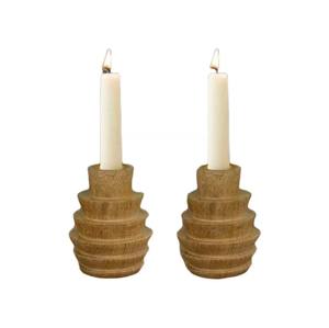 Portavelas de madera de alta calidad con diseño personalizado para la decoración del hogar, candelabro de madera hecho a mano para ocasiones de boda - Product Image 1