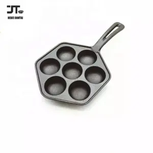 Piastra Takoyaki antiaderente a 7 fori, macchina per Pancake per fare Munk/Pancake Ball/Poffertjes/Aebleskiver, pentole in ghisa da forno