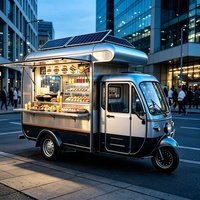 Chariot de nourriture mobile avec enseigne LED et éclairage lumineux pour les marchés nocturnes et les opérations de vente lors de festivals