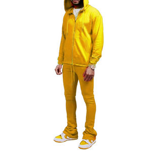 Traje de jogging para hombre hecho a medida Chándales apilados ajustados con impresión digital Último diseño personalizado para chándal de invierno - Product Image 3