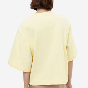 Mode de rue imprimée personnalisée décontractée 100% coton manches courtes unies - Product Image 3