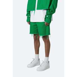 กางเกงขาสั้นผ้ายีนส์ฝอย-สีเขียว - Product Image 4