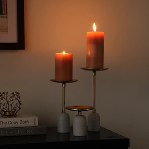 Bougeoir doré avec base en céramique Home Accent Nouveau design Bougeoir en métal et fer Vente en gros Bougeoir pour la décoration de la maison - Product Image 3