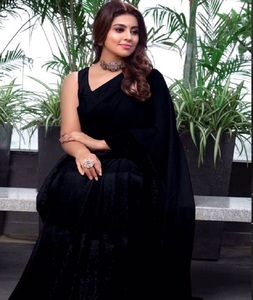 Georgette-ropa étnica india con bordado de secuencia, blusa de seda para fiesta - Product Image 1