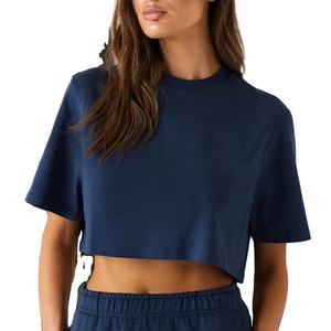 Top corto de verano de algodón 100% para mujer de alta calidad, Top corto ligero y cómodo - Product Image 1