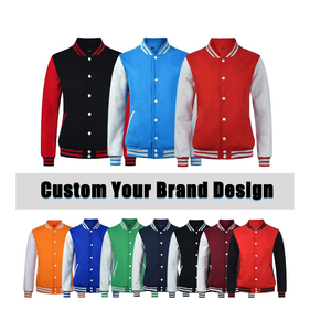 Stand de veste universitaire personnalisée pour hommes qualité supérieure toile décontractée manches en cuir Baseball Letterman Bomber Coat Logo personnalisé - Product Image 1