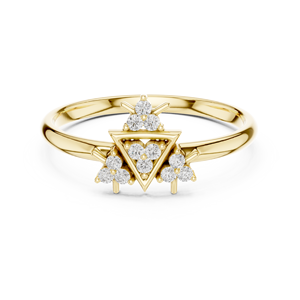 แหวนแฟชั่น18K มีโลโก้ออกแบบได้ตามต้องการสำหรับผู้หญิง - Product Image 5