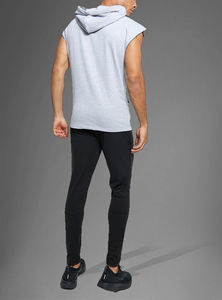 High Quality Custom Printed <b>Sleeveless</b> <b>Hoodie</b> Breathable Workout Bodybuilding Gym Wear for <b>Men</b> Casual Unisex Embroidered - Product Image 5