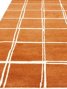 Alfombra de lana de Color sólido naranja hecha a mano moderna personalizada alfombra de lujo antideslizante con forma Irregular alfombra con mechones para sala de estar decoración de Picnic - Product Image 2