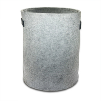 Panier à linge de luxe gris en feutre non tissé imperméable avec poignées, pliable pour salle de bain, rangement de vêtements sales, style médiéval