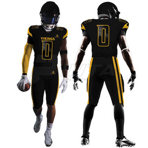 Uniforme de Fútbol Americano de Alta Calidad al por Mayor, 100% Poliéster, Secado Rápido, Transpirable, Colores y Logotipos Personalizados - Product Image 4