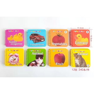 Tarjetas de aprendizaje de inglés suaves para niños pequeños, libro de educación temprana con anillas resistente a desgarros - Product Image 3