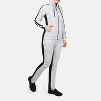 Ensembles de vêtements de sport d'hiver en molleton de coton écologique de grande taille pour femmes Logo personnalisé 2 pièces fermeture éclair anti-rides respirant rapide