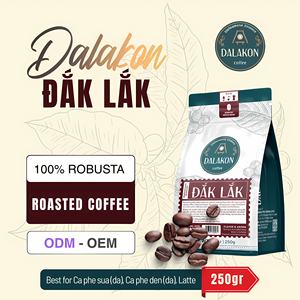 Granos de Café Robusta DALAKON, Tueste Oscuro Premium, 0.25 kg, Venta al por Mayor, OEM, Café a Granel para Exportación, Marca Privada, Fábrica Directa de Vietnam - Product Image 3