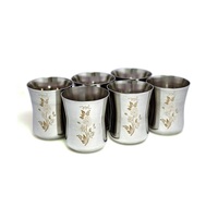 Meilleure vente taille personnalisée 304 verre à liqueur en acier inoxydable nouveauté Design classique Simple verre à boire nouvellement conçu haut