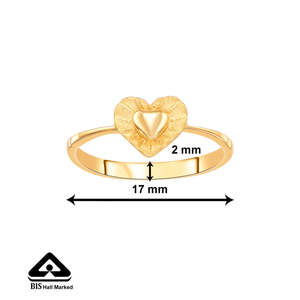 18k Gold Vintage <b>Couple</b> <b>Ring</b> <b>for</b> Women IGI Certified Gold Plated - Product Image 5