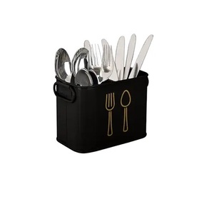 Porte-couverts élégant en fer avec finition artisanale parfait pour l'organisation de la table à manger lors des réunions de famille - Product Image 4