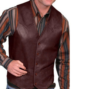 Chaleco de Cuero PU Personalizado para Hombre, Estilo Urbano, Hip Hop, Sin Mangas, Chaqueta de Moda, Fabricante Mayorista OEM/ODM - Product Image 5
