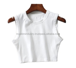 Summer Vintage <b>White</b> Crop <b>Tops</b> for Women Knitted Tank <b>Top</b> with Lace Decoration Punk Sexy Streetwear Short Sleeveless T-Shirts - Product Image 6