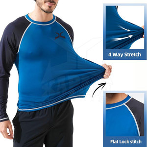 Fabricant direct d'usine, rashguard pour homme sur mesure, respirant, écologique, à séchage rapide, manches longues, en spandex/polyester XAPATA - Product Image 2
