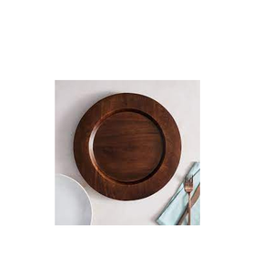 Plaque de chargement en bois de forme ronde pour mariage et maison, design et plat uniques avec plaque de chargement sculptée et polie - Product Image 4