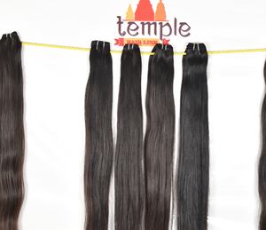 Vente en gros paquet vietnamien couleur naturelle traitement des cheveux aucun cuticule aligné machine double trame ondulations profondes tissage de cheveux humains - Product Image 2