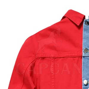 Veste en jean tendance style streetwear deux couleurs motif uni respirante séchage rapide pour homme veste de course élégante en jean - Product Image 3