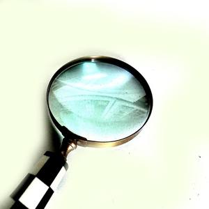 Round <b>Magnifying</b> Brass Frame <b>Glass</b> With Resin Wooden Horn and Bone Handle Manufactured - Product Image 1