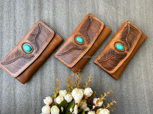 Pochette en cuir à pierres turquoises de Style occidental élégant pour femmes, sac à main design, pochette en cuir à outils de taille compacte, offre spéciale - Product Image 2