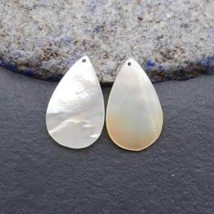 Boucles d'oreilles ou pendentifs en nacre sculptée pour bijoux par gm impex - Product Image 6