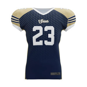 เสื้อเจอร์ซี่อเมริกันฟุตบอลชุดทีมกีฬาออกแบบได้เองพิมพ์ลายแบบสั้นพิมพ์ลายซับลิเมชันเต็มรูปแบบ - Product Image 1