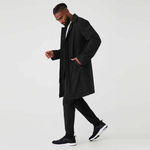 Pardessus léger pour homme-Manteau long coupe-vent et résistant à l'eau à la mode pour le printemps et l'automne - Product Image 3